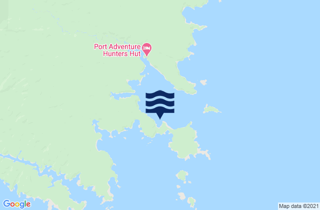 Mapa de mareas Port Adventure, New Zealand