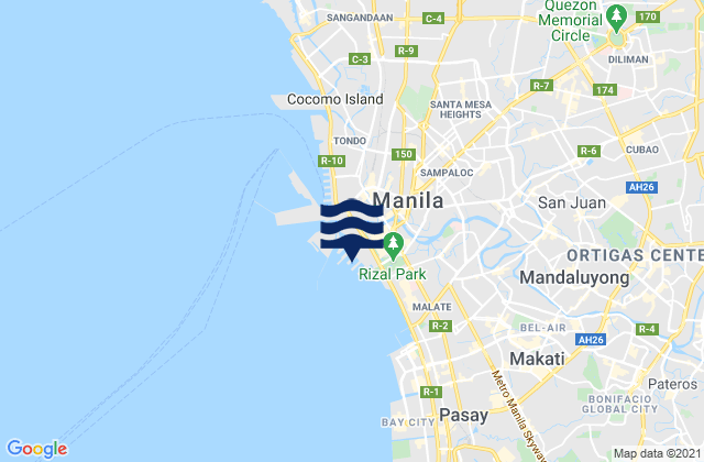 Mapa de mareas Port Area, Philippines