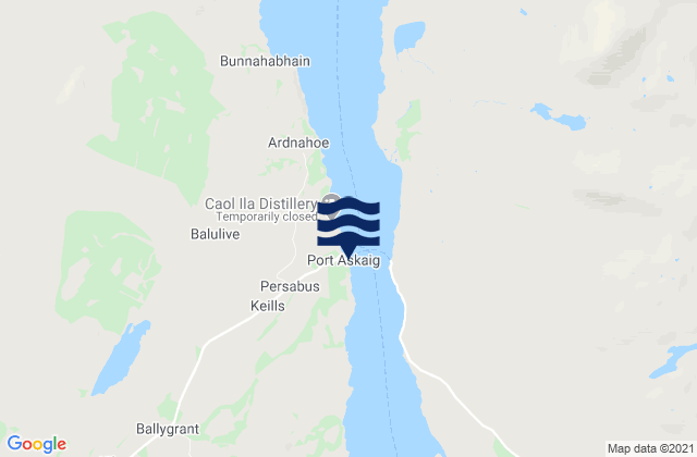 Mapa de mareas Port Askaig, United Kingdom