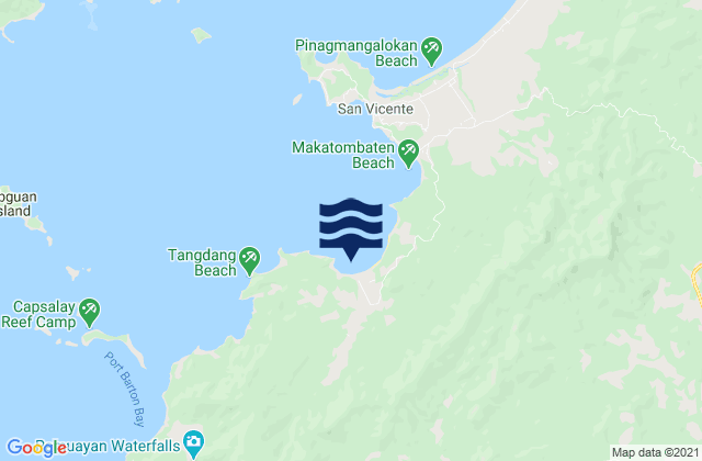 Mapa de mareas Port Barton, Philippines
