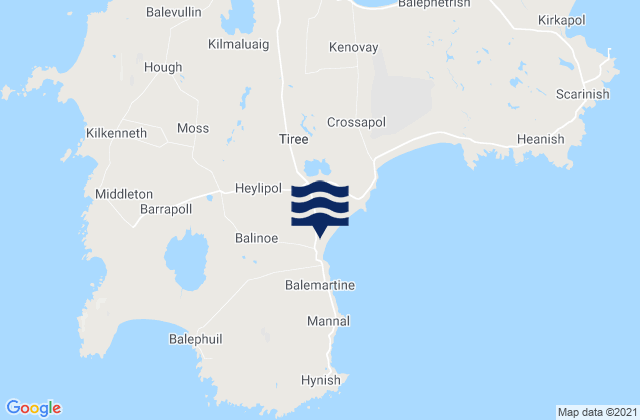 Mapa de mareas Port Bharrapol (Tiree), United Kingdom