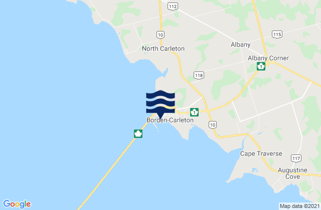 Mapa de mareas Port Borden, Canada