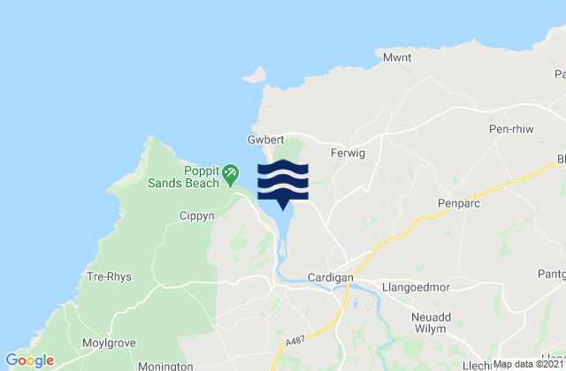 Mapa de mareas Port Cardigan, United Kingdom