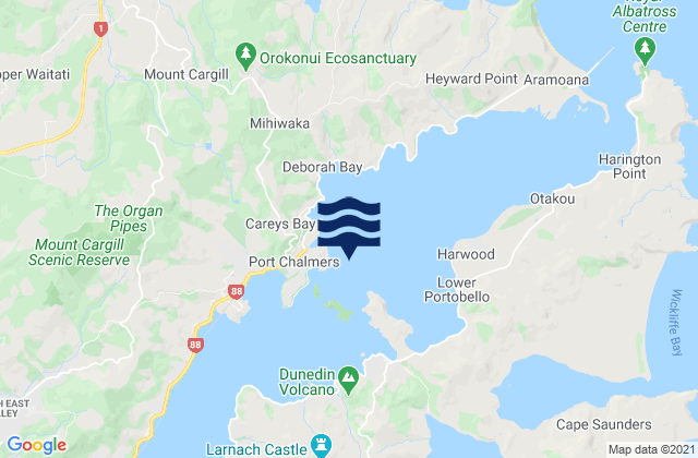 Mapa de mareas Port Chalmers, New Zealand