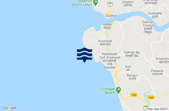 Mapa de mareas Port Dabhol, India