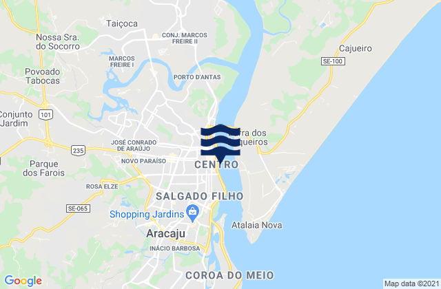 Mapa de mareas Port De Aracaju, Brazil