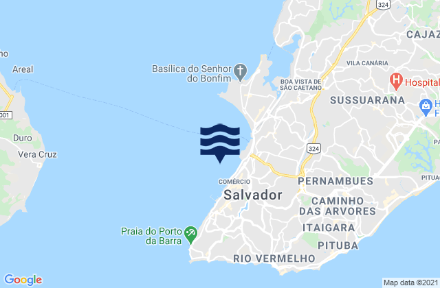 Mapa de mareas Port De Salvador, Brazil