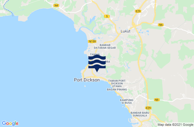 Mapa de mareas Port Dickson, Malaysia