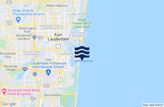 Mapa de mareas Port Everglades Entrance, United States