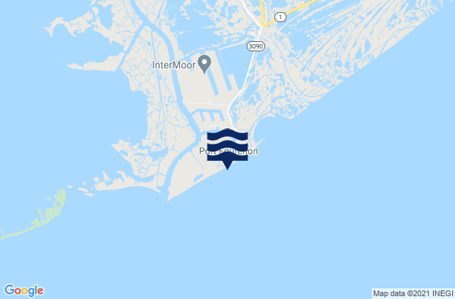 Mapa de mareas Port Fourchon (Belle Pass), United States