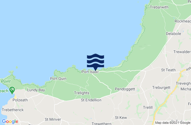 Mapa de mareas Port Gaverne Beach, United Kingdom