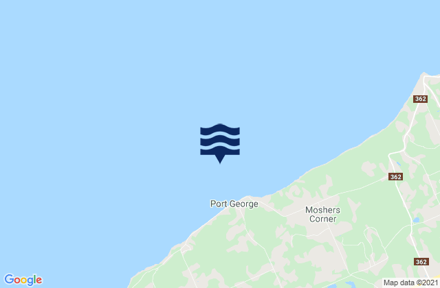 Mapa de mareas Port George, Canada