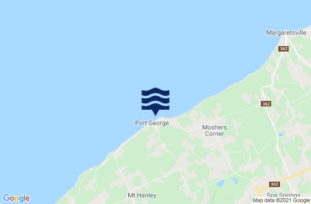 Mapa de mareas Port George Light, Canada