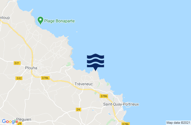 Mapa de mareas Port Goret Treveneuc, France