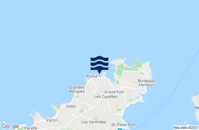 Mapa de mareas Port Grat Beach, France