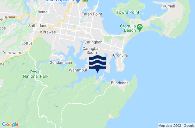 Mapa de mareas Port Hacking, Australia