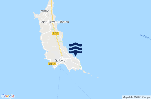Mapa de mareas Port Haliguen, France