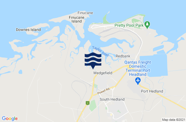 Mapa de mareas Port Hedland, Australia
