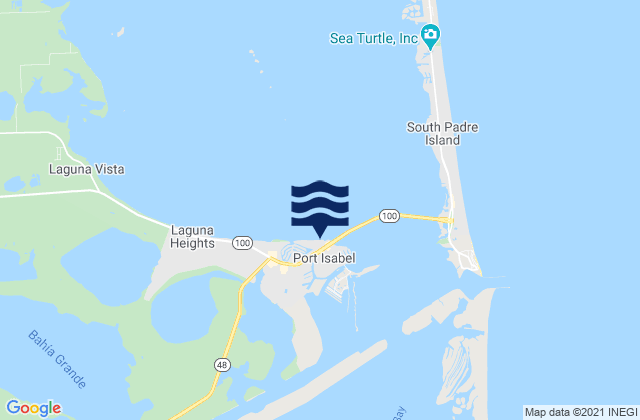 Mapa de mareas Port Isabel, United States