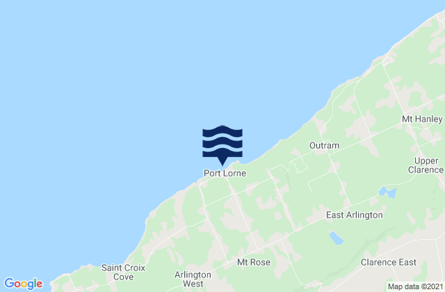 Mapa de mareas Port Lorne, Canada