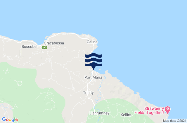Mapa de mareas Port Maria, Jamaica