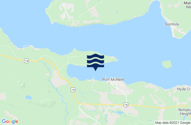Mapa de mareas Port McNeill, Canada