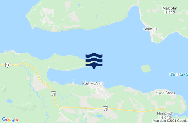 Mapa de mareas Port Mcneill, Canada