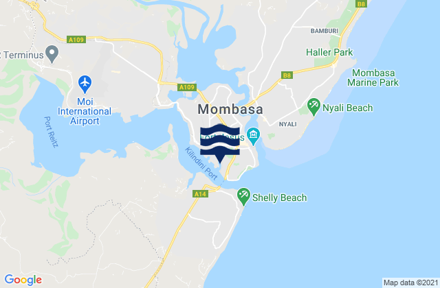 Mapa de mareas Port Mombasa (Kilindini), Kenya