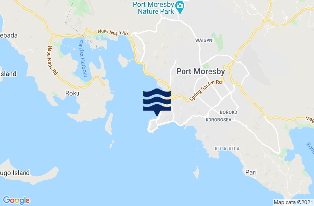 Mapa de mareas Port Moresby, Papua New Guinea