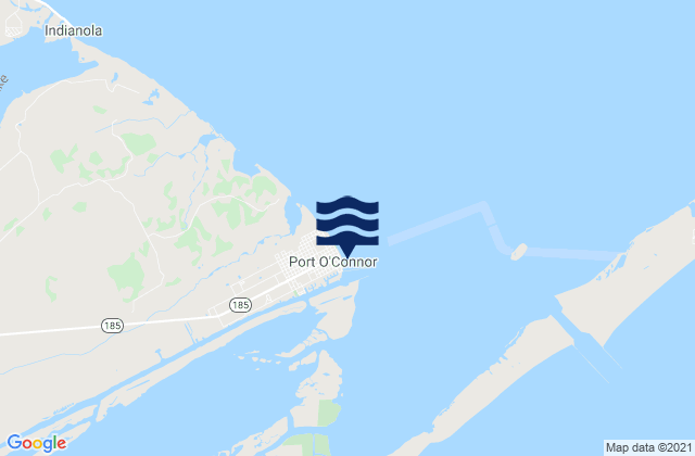 Mapa de mareas Port O'Conner, United States