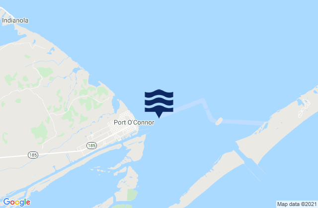 Mapa de mareas Port Oconnor, United States