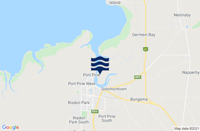Mapa de mareas Port Pirie, Australia