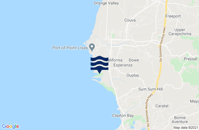 Mapa de mareas Port Point Lisas, Trinidad and Tobago