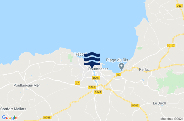 Mapa de mareas Port Rhu, France