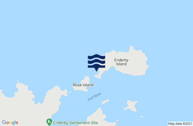 Mapa de mareas Port Ross, New Zealand