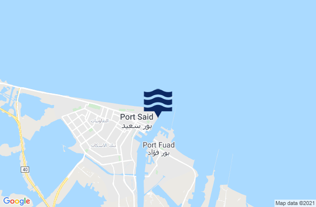 Mapa de mareas Port Said, Egypt