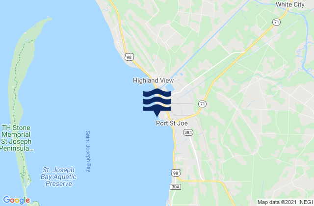 Mapa de mareas Port Saint Joe (St. Joseph Bay), United States