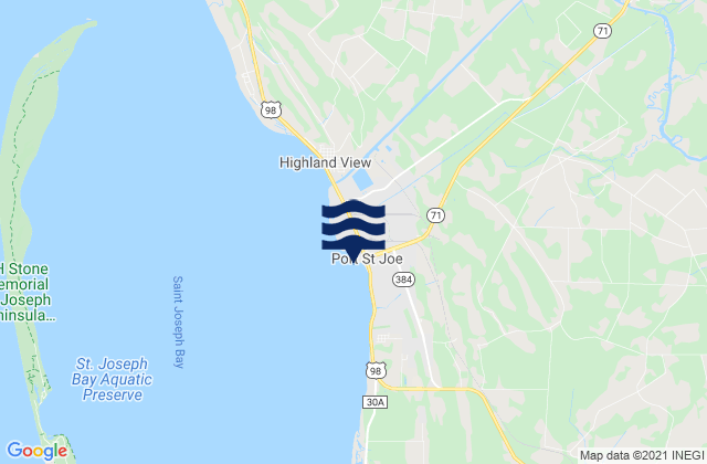 Mapa de mareas Port Saint Joe, United States