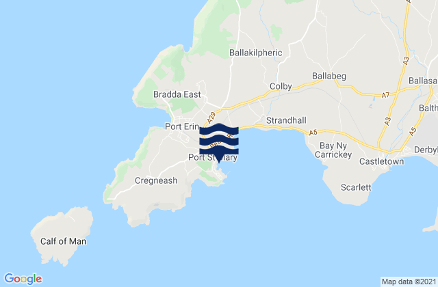 Mapa de mareas Port Saint Mary, Isle of Man