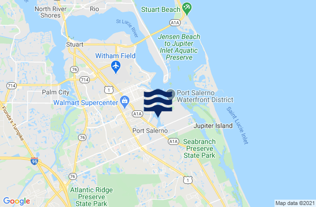 Mapa de mareas Port Salerno Manatee Pocket, United States