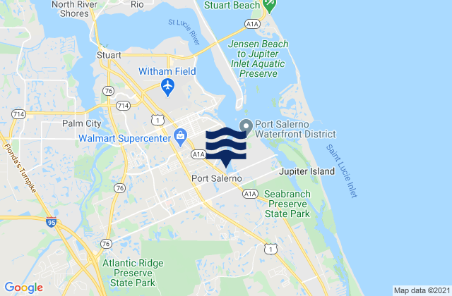 Mapa de mareas Port Salerno, United States