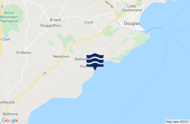 Mapa de mareas Port Soderick, Isle of Man