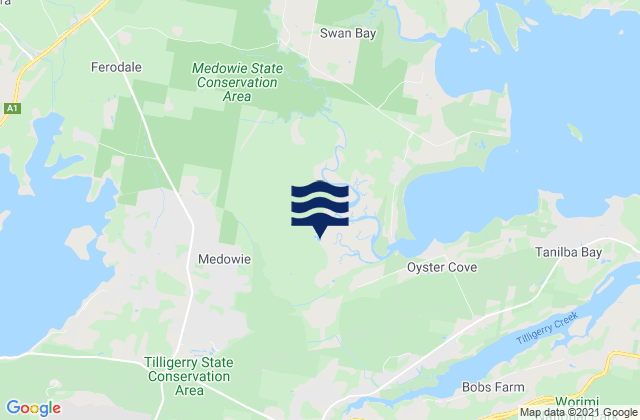 Mapa de mareas Port Stephens Shire, Australia