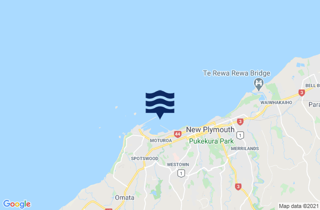 Mapa de mareas Port Taranaki, New Zealand