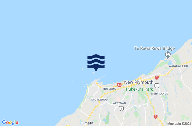 Mapa de mareas Port Taranaki, New Zealand