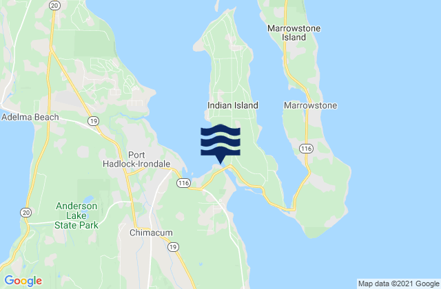 Mapa de mareas Port Townsend Canal, United States