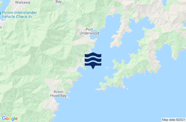 Mapa de mareas Port Underwood, New Zealand