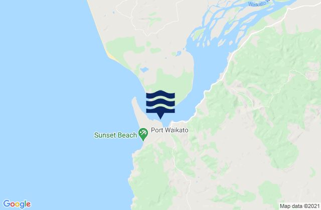 Mapa de mareas Port Waikato, New Zealand