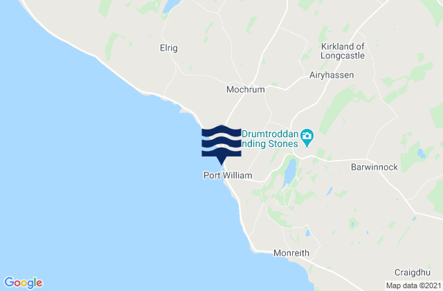 Mapa de mareas Port William, United Kingdom