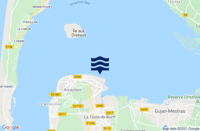 Mapa de mareas Port d'Arcachon, France